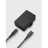 UNIQ laidinis įkroviklis Versa Slim USB-C PD 18W+ kabelis USB-C į USB-C juodos spalvos (LITHOS Collective)