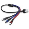 USAMS Pintas laidas U26 3in1 0.35m 2A greitas įkrovimas (lightning/microUSB/USB-C) SJ410USB01 (US-SJ410)