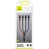 USAMS pintas kabelis U26 4in1 0,35m 2A greitas įkrovimas (2xlightning/microUSB/USB-C) SJ411USB01 (US-SJ411)