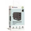 Verbatim Laidinis įkroviklis 30W 3xUSB-A/ USB-C PD 3.0 CHR-30EU2 juodos spalvos 49700