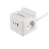 Viking maitinimo adapteris YC23H, 2x 230 V, 1x USB-A, 2x USB-C, jutiklinė lemputė, stovo funkcija, balta
