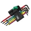 Šešiakampių raktų komplektas WERA, TX8-TX40 mm, TORX tipo, suapvalintu galu, spalvoti, 9 vnt.