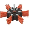 Nailoninis apvalus šepetys Wolfcraft 100x10 mm; HEX 1/4'' grubus