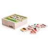 Woody 93058 Eco Wooden lavinantis atminties žaidimas - Vėliavos (44vnt) vaikams nuo 3 metų (12x12cm)