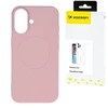 Wozinsky „Liquid Silicone MagSafe“ dėklas „Samsung Galaxy S25 Plus“ telefonui, rožinės spalvos