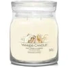 Yankee Candle Aromatinė žvakė Signatūrinė stiklinė vidutinė "Soft Wool" - Gintarinė 368 g