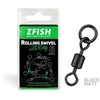 "ZFISH Rolling Swivel" su žiedu, juodas matinis, 8/26 kg dydžio