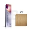 Wella Illumina Color 9/7 plaukų dažų pakuotė ir atspalvis