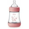 Chicco Perfect Baby Bottle 0M+ Silicone Rožinė buteliukas kūdikiams 150ml