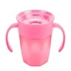 DR. BROWN'S 360 Tumbleris puodelis be snapelio rožinis su rankenomis 200ml