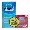 Durex Love Sex Natural Plus 12 prezervatyvų + 3 jautrūs