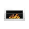 BIOHEAT 65x40 TUV Baltas LESS GLASS biožidinys įmontuojamas - pakabinamas su stiklu baltas blizgus