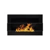 BIOHEAT 65x40 TUV Juodas GLASS biožidinys įmontuojamas - pakabinamas su stiklu mat juodas