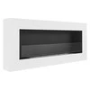 BIOHEAT 90x40 GLASS Baltas biožidinys pakabinamas baltas
