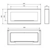 BIOHEAT 90x40 GLASS Baltas biožidinys pakabinamas baltas