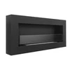 BIOHEAT 90x40 GLASS Juodas biožidinys pakabinamas juodas