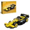 Klocki konstrukcyjne CaDA wyścigówka Samochód wyścigowy Circuit Racing Car Juodas & Geltona 70 dalys