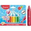 Maped Jumbo Colorpeps žvakių pieštukai 12 vnt.