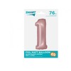 GoDan Smart folijos balionas, numeris 1, matinė rožinė, 76 cm GoDan