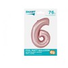 GoDan Smart folijos balionas, numeris 6, matinė rožinė, 76 cm GoDan