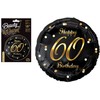 GoDan BALON foliowy Happy 60 Birthday juoda 18 cali