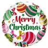 GoDan Balon foliowy 18" QL RND Christm.Ornam_Stars 50149