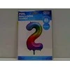 GoDan Folijos baliono skaitmuo 2 vaivorykštė - 85 cm - 1 pc. universalus