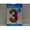 GoDan Folijos balionas skaitmeninis 3 vaivorykštė - 85 cm - 1 pc. universalus