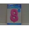 GoDan Balon foliowy Cyfra8 róż/serca 61cm HS-C26R8 05988