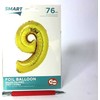 GoDan Folinis balionas skaičius “9” aukso spalvos