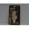 GoDan Skaičius žvakė su aukso sienos ir blizgesio - 5 - 1 pc. universalus