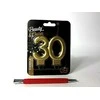 GoDan žvakė numeris 30 GIMTADIENIS, auksinė, metalinė, B&amp;C, 8 cm