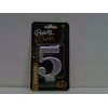 GoDan gimtadienio žvakė "5" sidabrinė 8cm