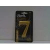 GoDan Žvakė numeris 7, metalinis auksas, 8,0 cm PF-SCZ7