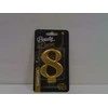 GoDan Žvakė numeris 8, metalinis auksas, 8,0 cm PF-SCZ8