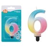 GoDan Candle Number 6 ombre pastelinė 8cm SF-OPA6 74885