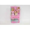 Mattel BARBIE TWINNING LOOKS šviesiaplaukės lėlės ir šunelio rinkinys (JFP36)