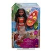 Mattel Disney „Ocean Friends“ princesė Moana, lėlė Moana su vėžliuku, formomis ir smėliu, 27 cm