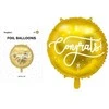Party Deco Folinis balionas "Congrats" 35cm auksinis