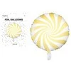 Party Deco Folinis balionas "Saldainis Candy" balta gelsv