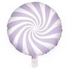 Party Deco Folinis balionas "Saldainis Candy" balta violetinė