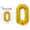 PartyDeco Folinis balionas "0" auksinis, 86 cm