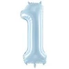 Party Deco Balionas folinis skaičius 1 melsvas 72cm