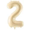 Party Deco Balionas folinis skaičius 2 gelsvas matinis 72cm
