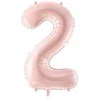 PartyDeco Balionas folinis skaičius 2 rausvas 72cm