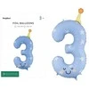 Party Deco PartyDeco Balon fol.Cyfra 3 86cm nieb.FB411T-3 36313