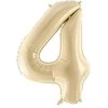 Party Deco Balionas folinis skaičius 4 gelsvas matinis 72cm