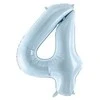 PartyDeco Balionas folinis skaičius 4 melsvas 72cm