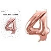 PartyDeco Balionas folinis skaičius 4 rausvas 86cm