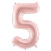 PartyDeco Balionas folinis skaičius 5 rausvas 72cm
